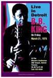 Plakát BB King, Detroit 1975