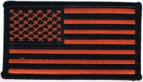 Nášivka US Flag Black Orange