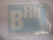 Samolepka B Rh - bílá