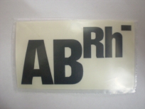 Samolepka AB Rh- černá