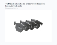 Sada brzd. destiček TOMEX brakes TX 11-16