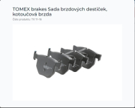 Sada brzd. destiček TOMEX brakes TX 11-17