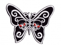 Nášivka - lebka motýl 023