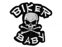 Nášivka - lebka biker baby 032